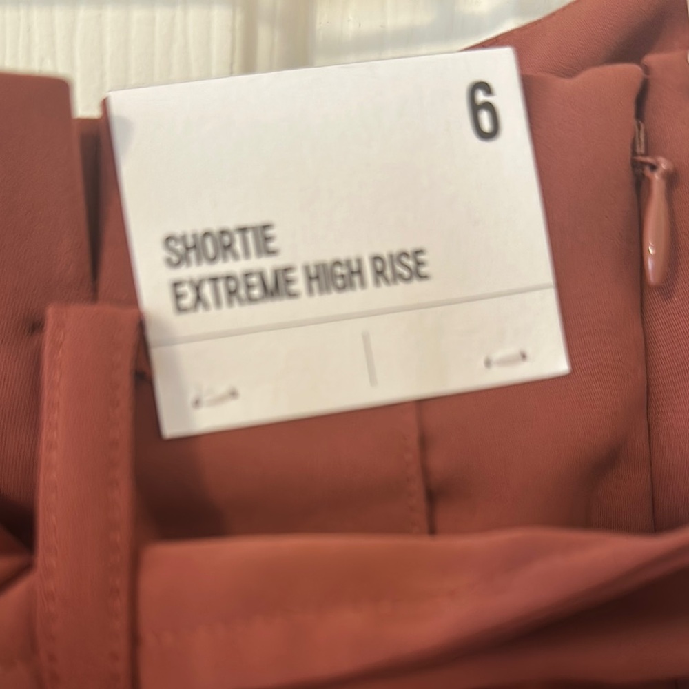 Rust Tie-Waist Shorts - Picture 3 of 4